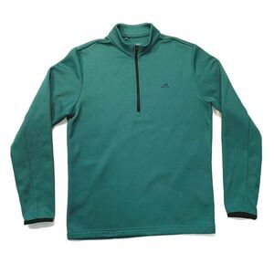 Adidas ClimaCool Golf Pullover Sweatshirt Fleece Lined 1/2 Zip Mens S Green NWOT